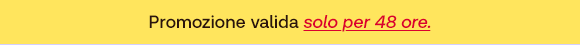 &bdquo;Testo su sfondo giallo: Promozione valida solo per 48 ore.&ldquo;