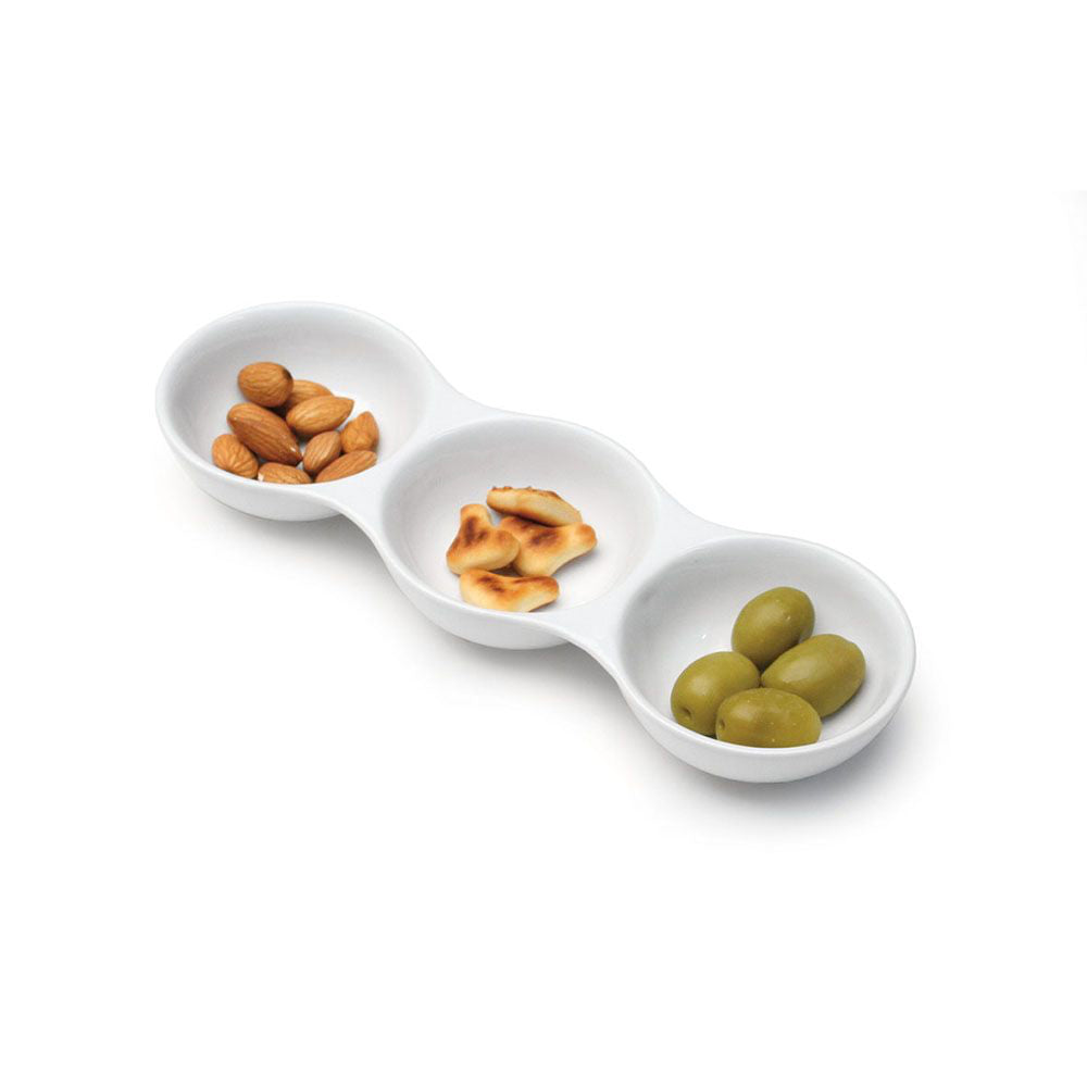 23 X 7.5 cm - Party Antipasto 3 Bowl Porcelain Set 6 Pcs