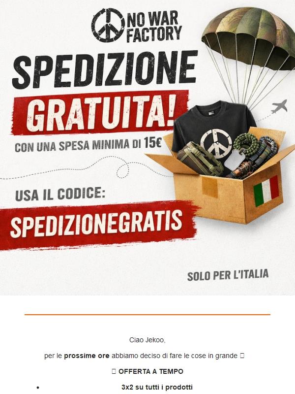 🎉 3x2 + Spedizione GRATIS