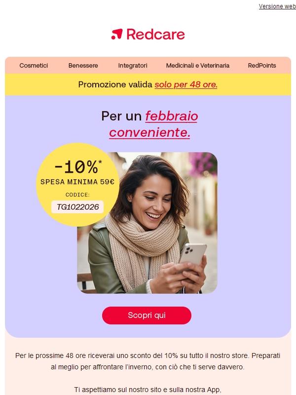 🎁 Solo 48 ore: il nostro sconto di febbraio del -10% su tutto!