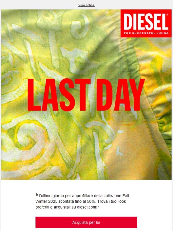 Saldi fino al 50% | Last Day