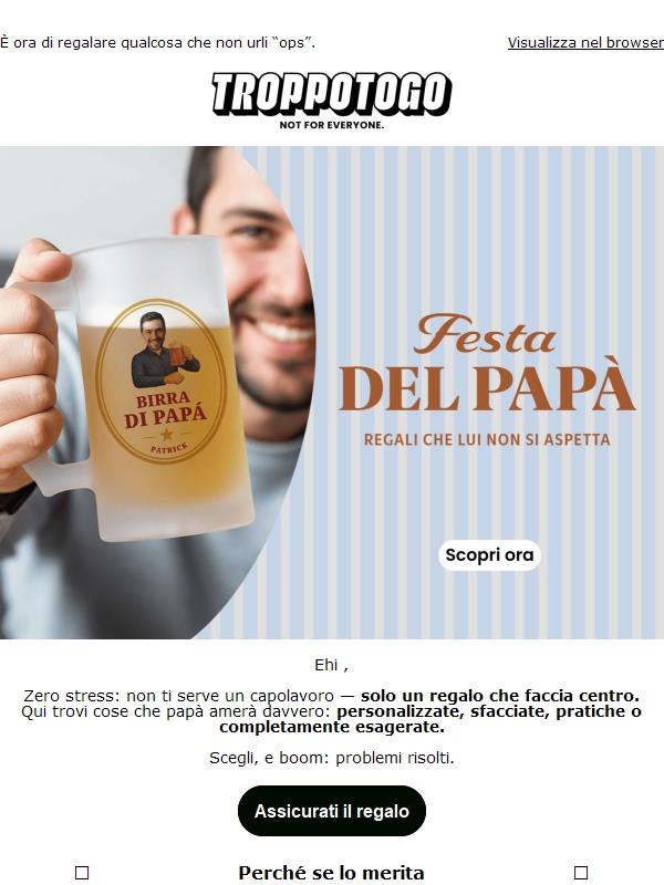 La Festa del Papà è alle porte. Anche tu, praticamente. 😅