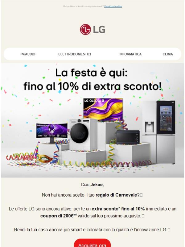 Non lasciarti sfuggire il tuo extra sconto fino al 10%🎭⏳