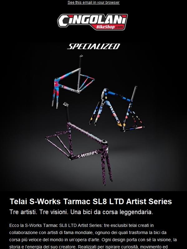 Nuovi telai S-Works Tarmac SL8 LTD Artist🎨