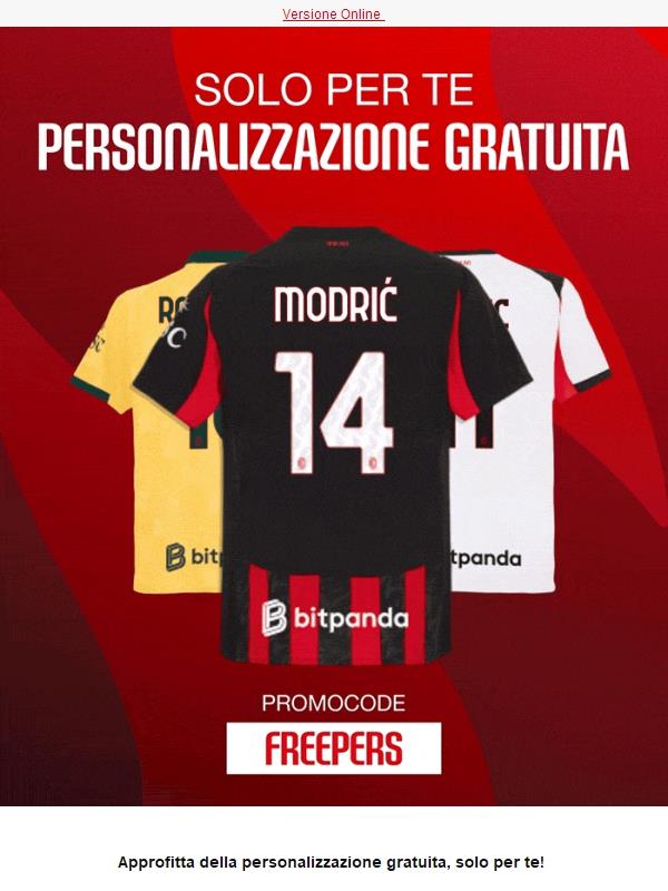 Solo per te personalizzazione gratuita