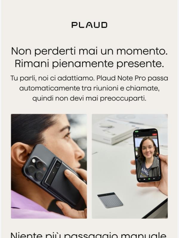 Rimani presente con la registrazione intelligente a doppia modalità