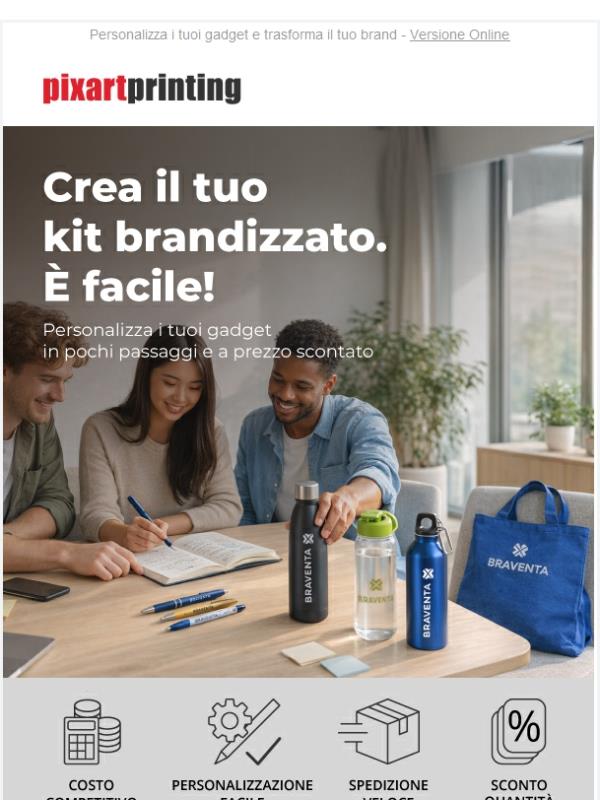 Il tuo kit brandizzato? Pronto subito a prezzi imbattibili!