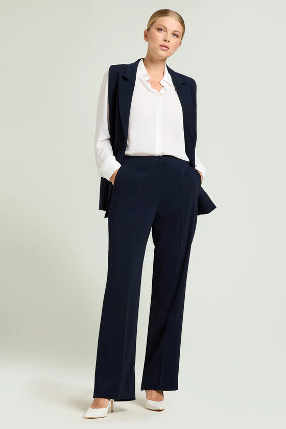 PANTALONI PALAZZO IN CREPE CADY