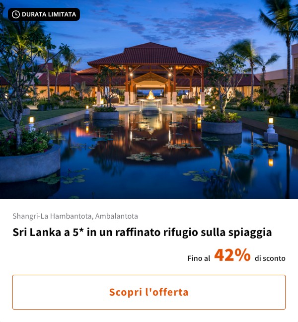 Sri Lanka a 5* in un raffinato rifugio sulla spiaggia