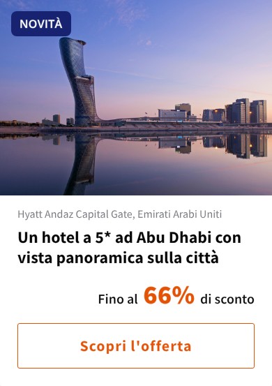 Un hotel a 5* ad Abu Dhabi con vista panoramica sulla città