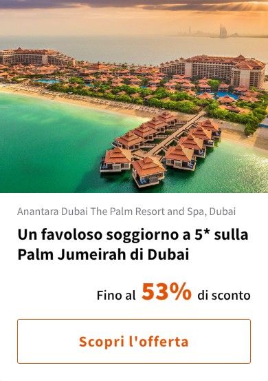 Un favoloso soggiorno a 5* sulla Palm Jumeirah di Dubai