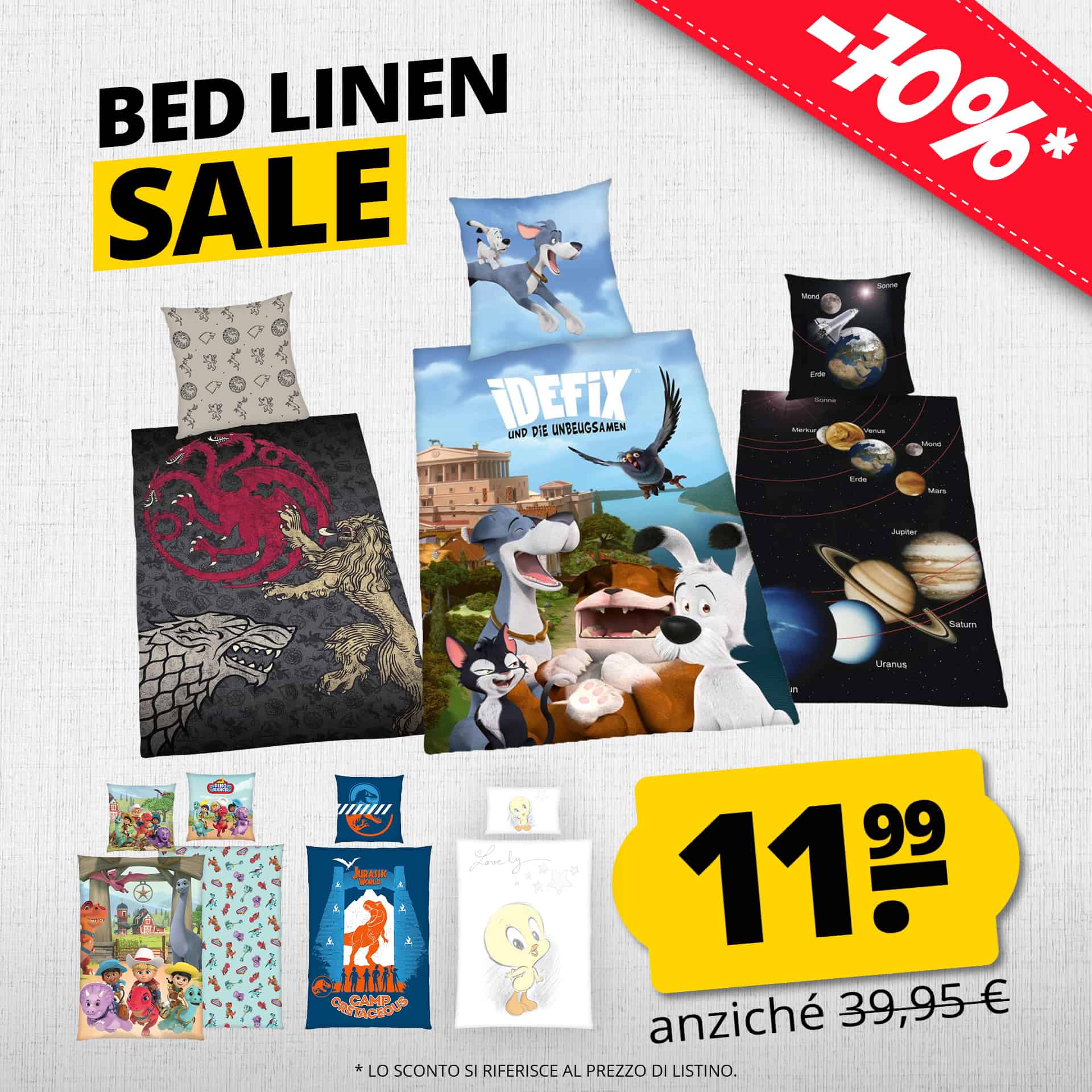 game of thrones lenzuola set