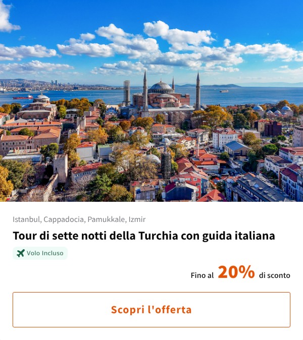 Tour di sette notti della Turchia con guida italiana