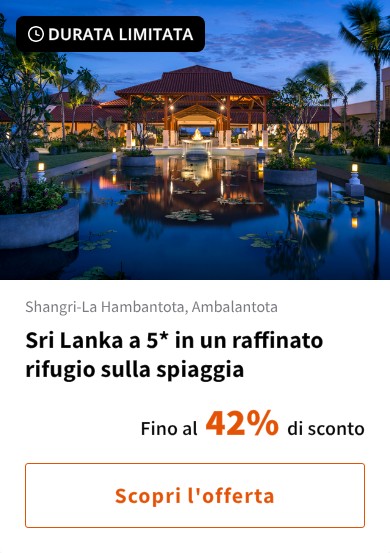 Sri Lanka a 5* in un raffinato rifugio sulla spiaggia