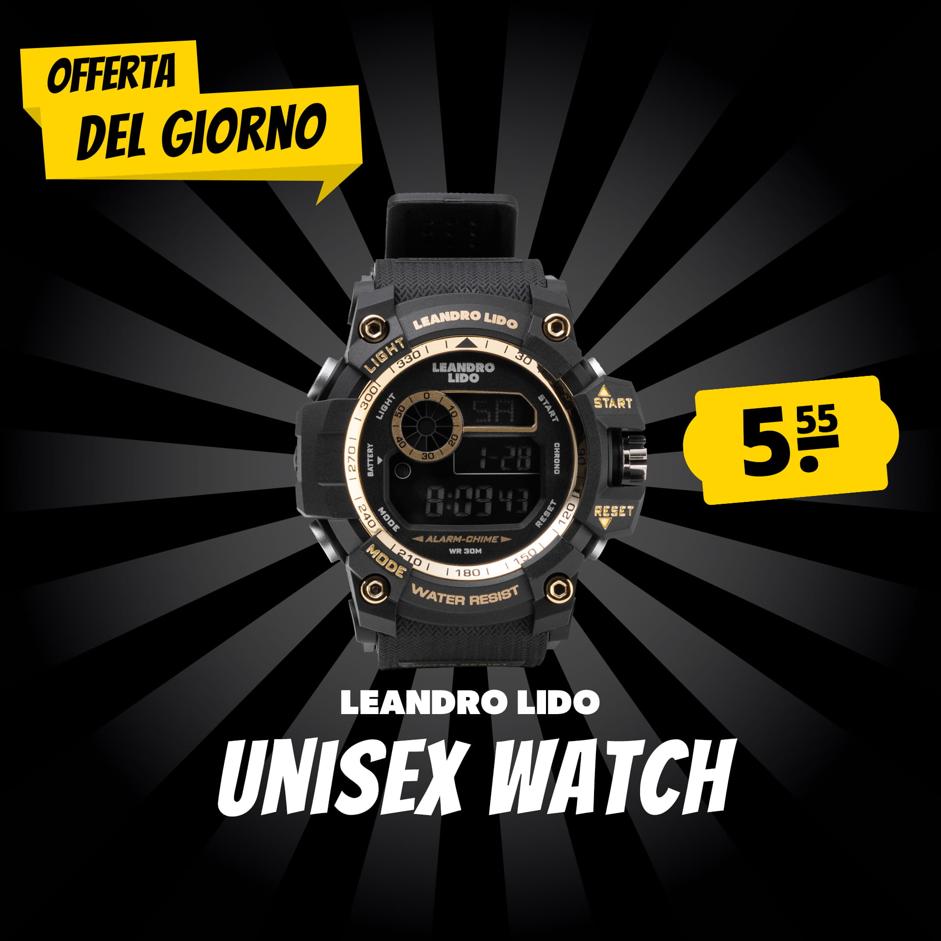 leandro lido genua unisex orologio sportivo