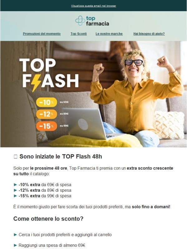 ⚡ Top FLASH 48h: fino al -15% extra