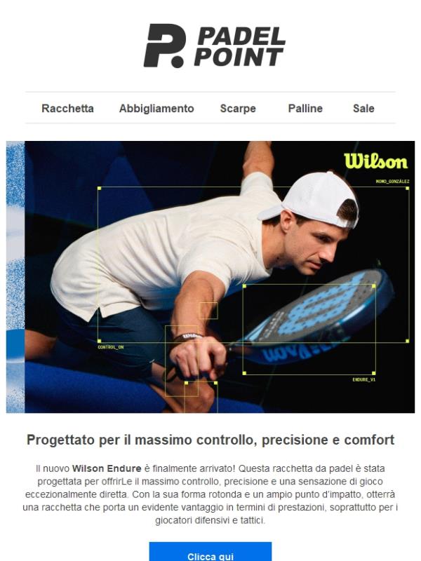 😍Nuovo arrivo: la racchetta da padel Wilson Endure è arrivata!