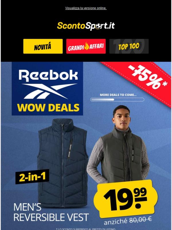 19,99 € per un gilet Reebok 🔥 Offerte Wow