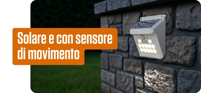 Lamapda da parete solare e con sensore di movimento