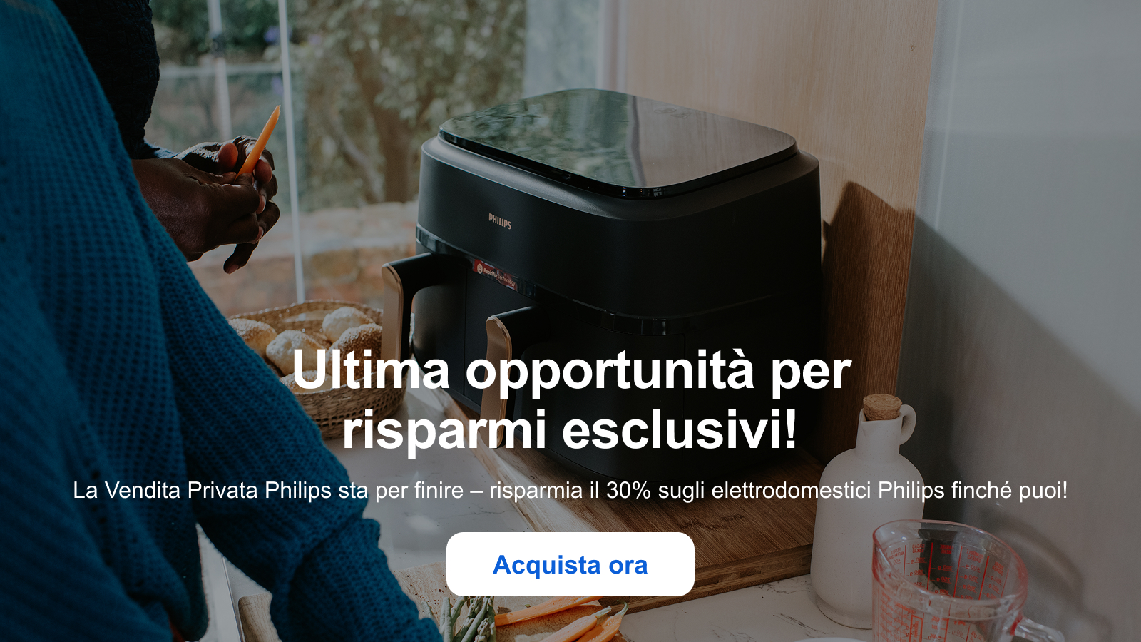 Ultima opportunità per risparmi esclusivi! La Vendita Privata Philips sta per finire – risparmia il 30% sugli elettrodomestici Philips finché puoi! Acquista ora