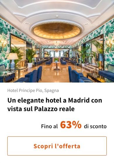 Un elegante hotel a Madrid con vista sul Palazzo reale