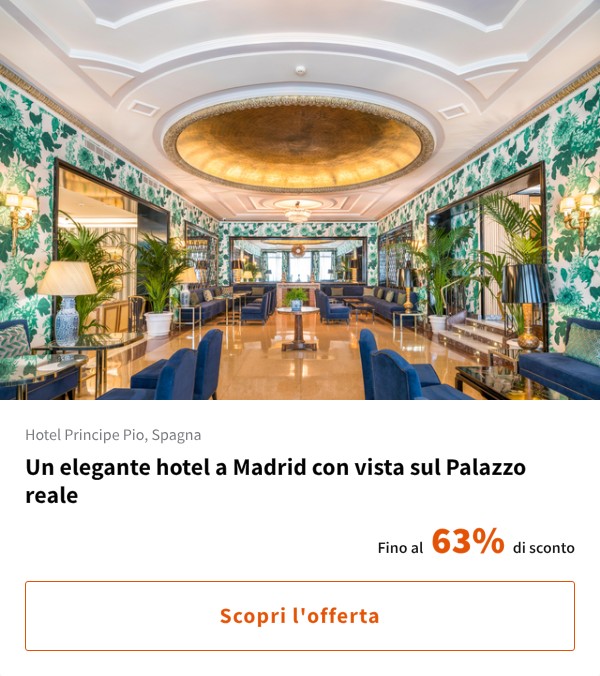 Un elegante hotel a Madrid con vista sul Palazzo reale