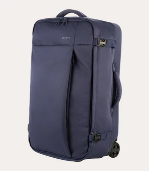 Trolley Medio Due Ruote in Tessuto Blu