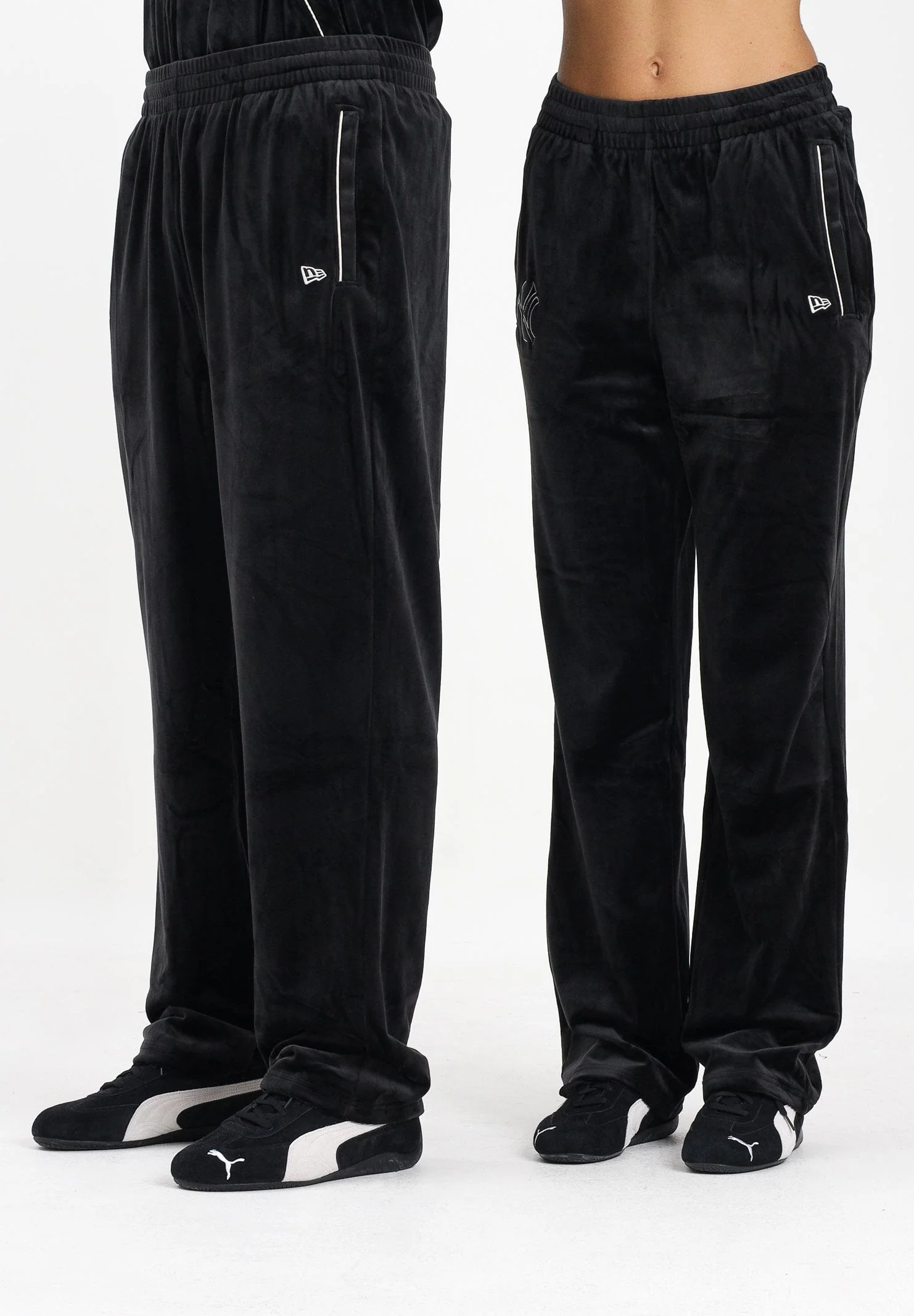 Image of NEW ERA Pantalone sportivo New York Yankees MLB Velour nero per uomo e donna