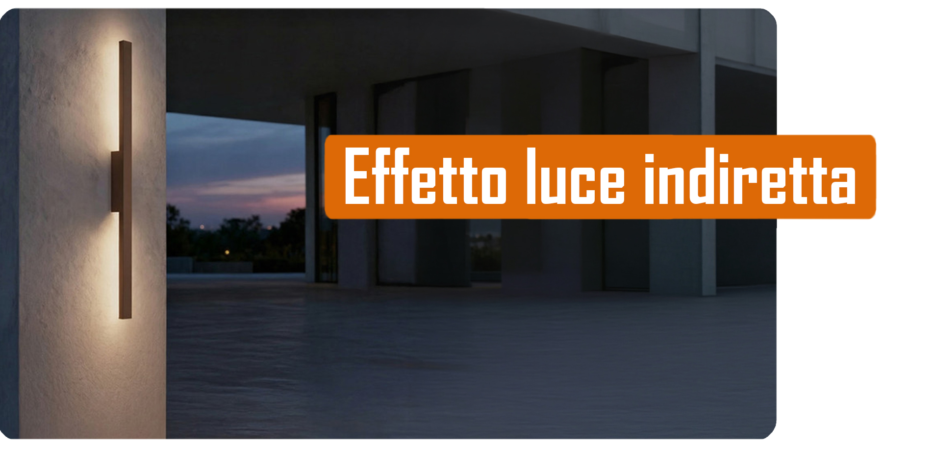 Applique con effetto luce indiretta