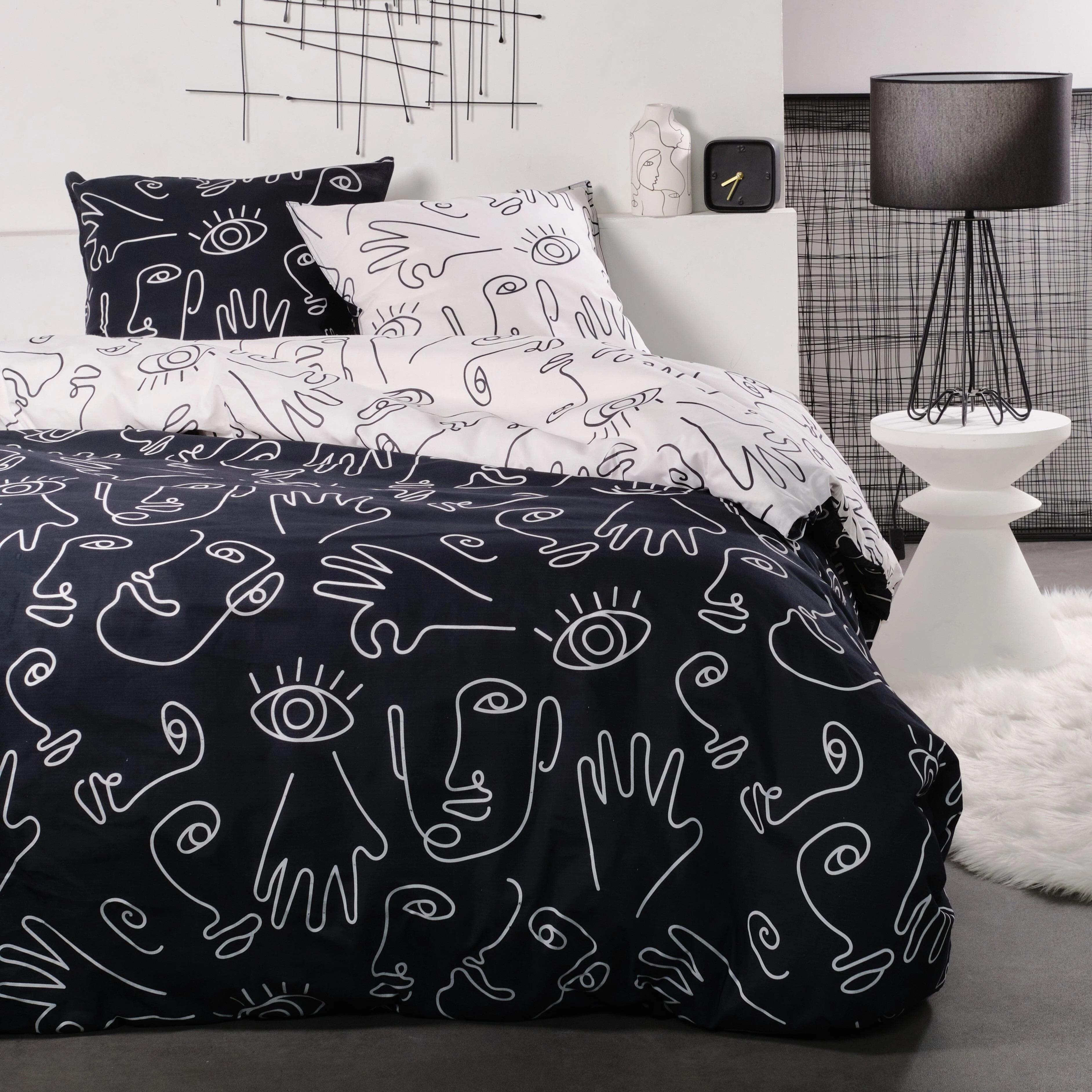 Image of Parure Copripiumino in Puro <br>Cotone Doubleface - <b>Ukki