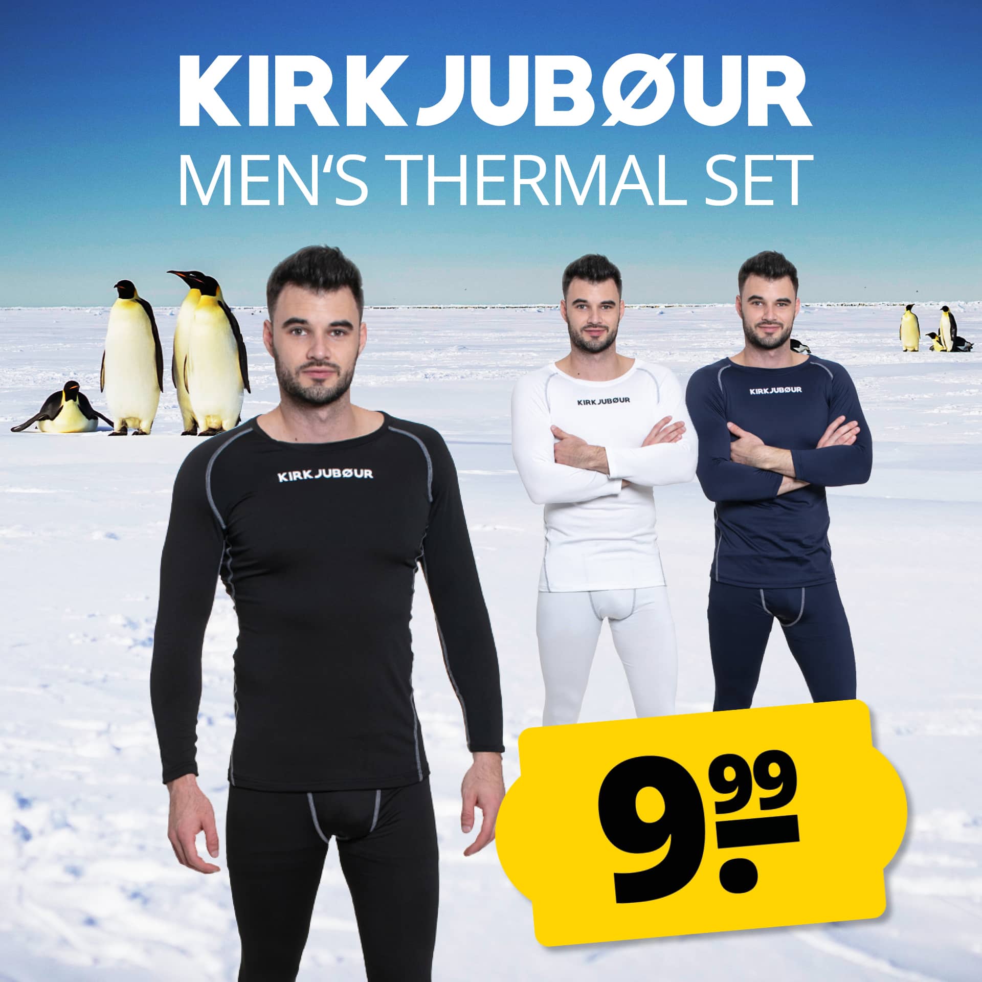kirkjubor halfjall uomo set di underwear termico 2 pezzi