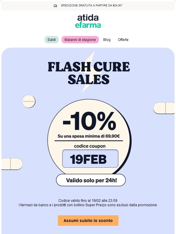 ⚡ Flash Cure Sales | -10% di Sconto per te!