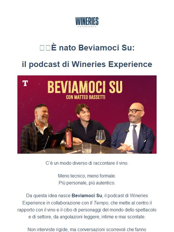 È nato Beviamoci Su: Vip e Vino come non li avete mai ascoltati 🎙️