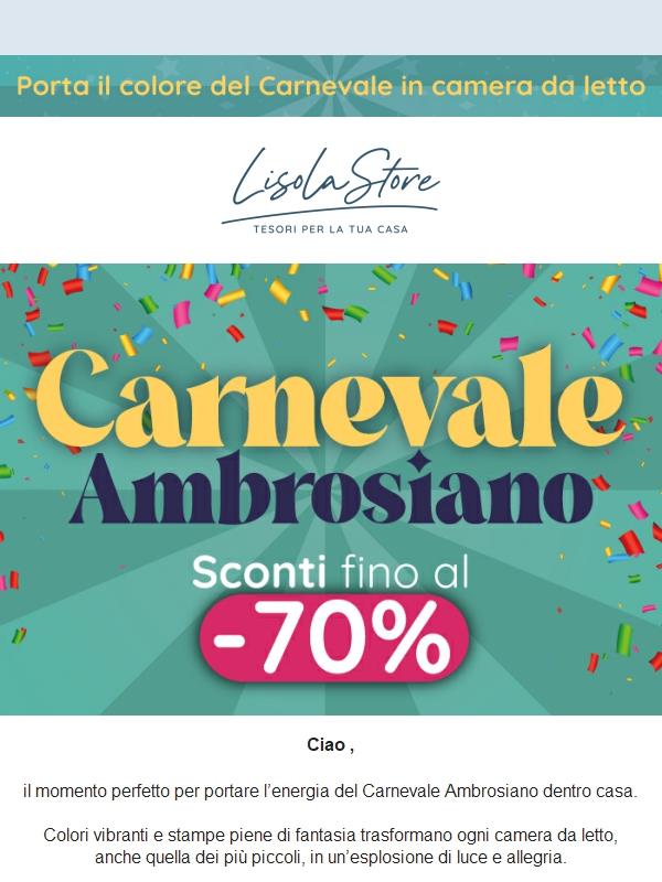 🎭 Porta l'energia e i colori del Carnevale Ambrosiano a casa tua.
