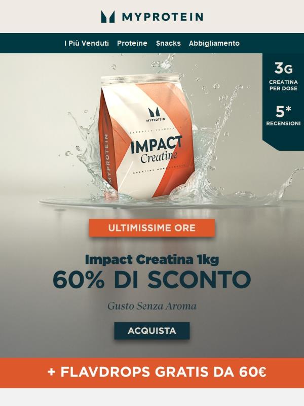 Il -60% sulla Creatina sta per Scadere 😱⏰