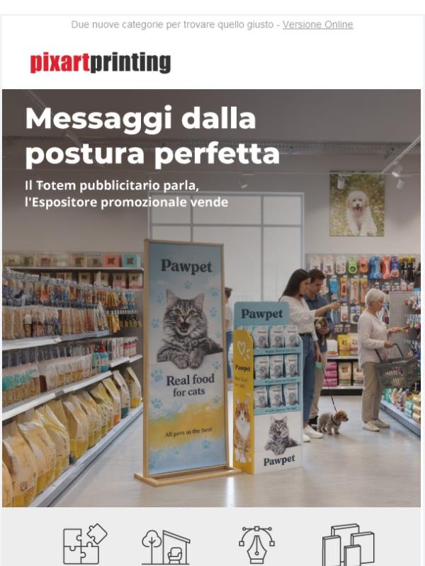 Totem pubblicitario o Espositore promozionale? Scegliere è facile