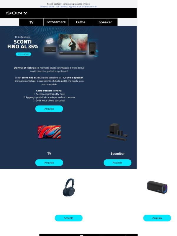 Fino al 35% di sconto su TV, cuffie e speaker 🎶📺