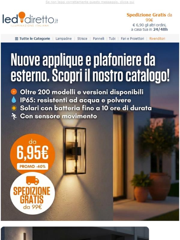 Nuove Applique LED da esterno, scoprile tutte 😍 Promo -40%