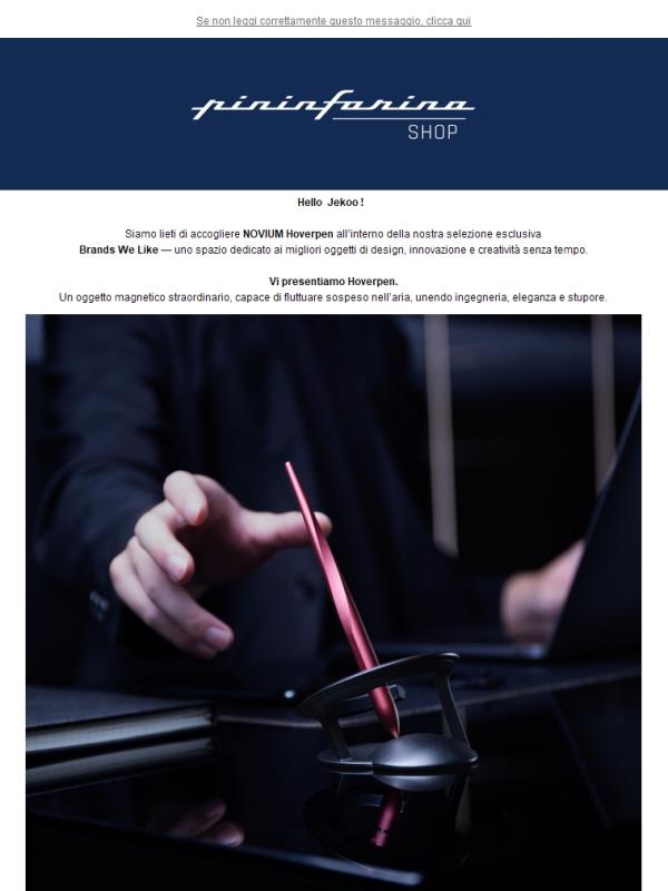 Scopri NOVIUM Hoverpen — Oggi su Pininfarina Shop