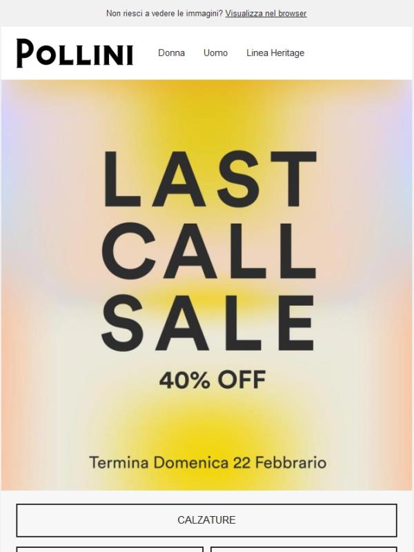 🖤 LAST CALL SALE | I saldi invernali termineranno domenica 22 febbraio