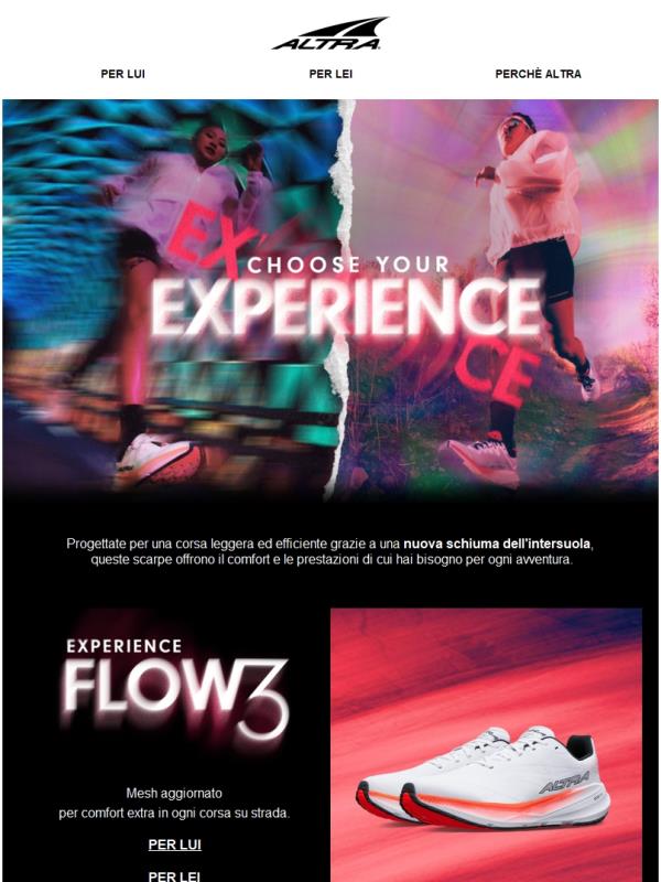 Trova la Experience 3 più adatta a te