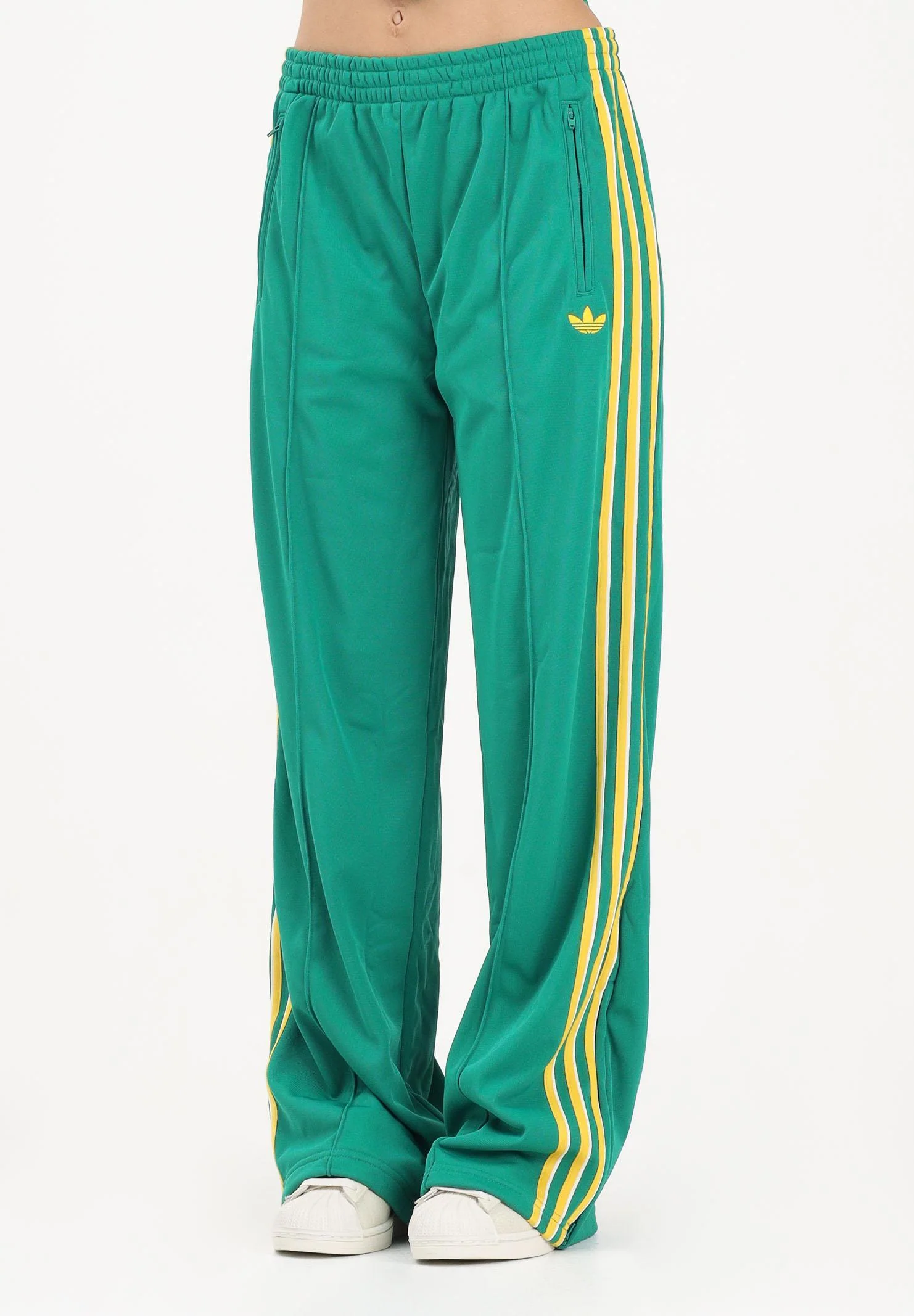 Image of ADIDAS ORIGINALS Pantalone sportivo FB TP LOOSE verde e giallo da donna