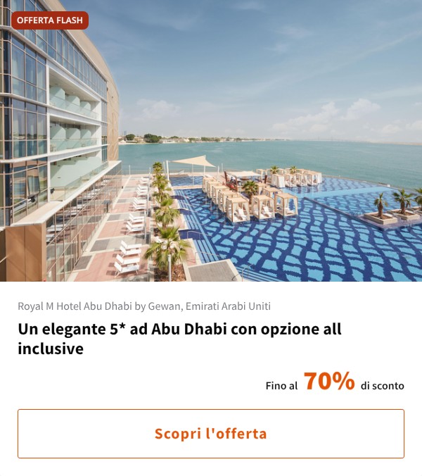 Un elegante 5* ad Abu Dhabi con opzione all inclusive