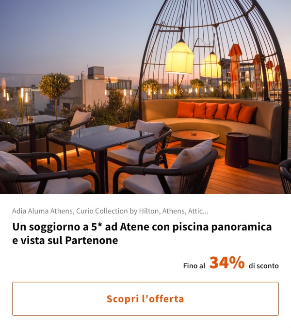 Un soggiorno a 5* ad Atene con piscina panoramica e vista sul Partenone