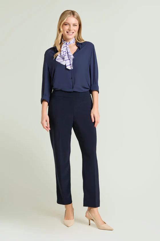 PANTALONI PULL-ON A SIGARETTA IN COMPACT STRETCH