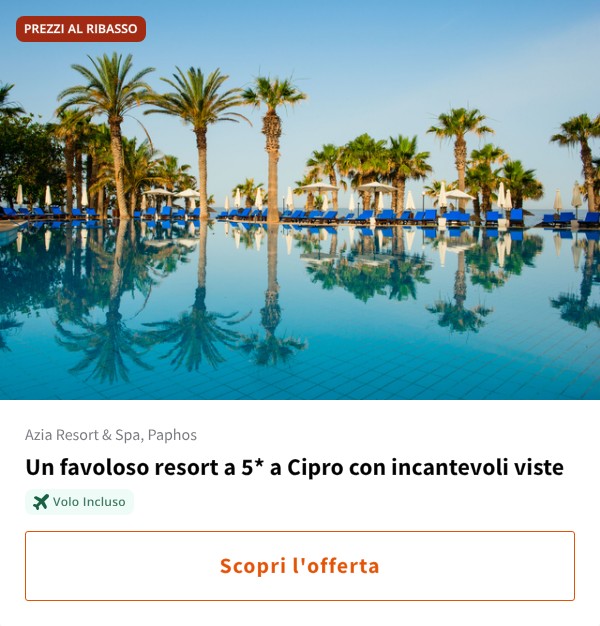 Un favoloso resort a 5* a Cipro con incantevoli viste