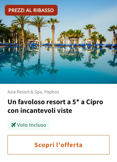 Un favoloso resort a 5* a Cipro con incantevoli viste