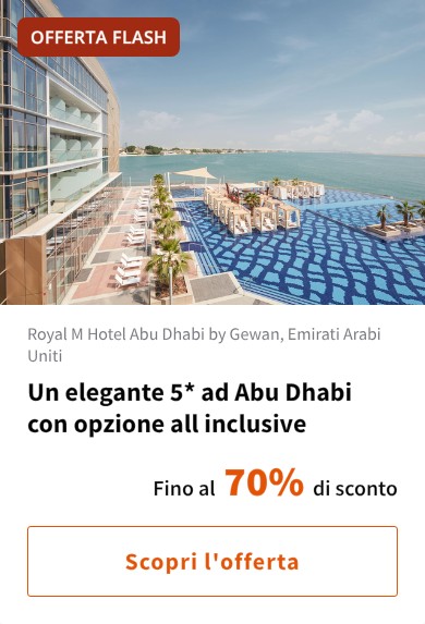Un elegante 5* ad Abu Dhabi con opzione all inclusive
