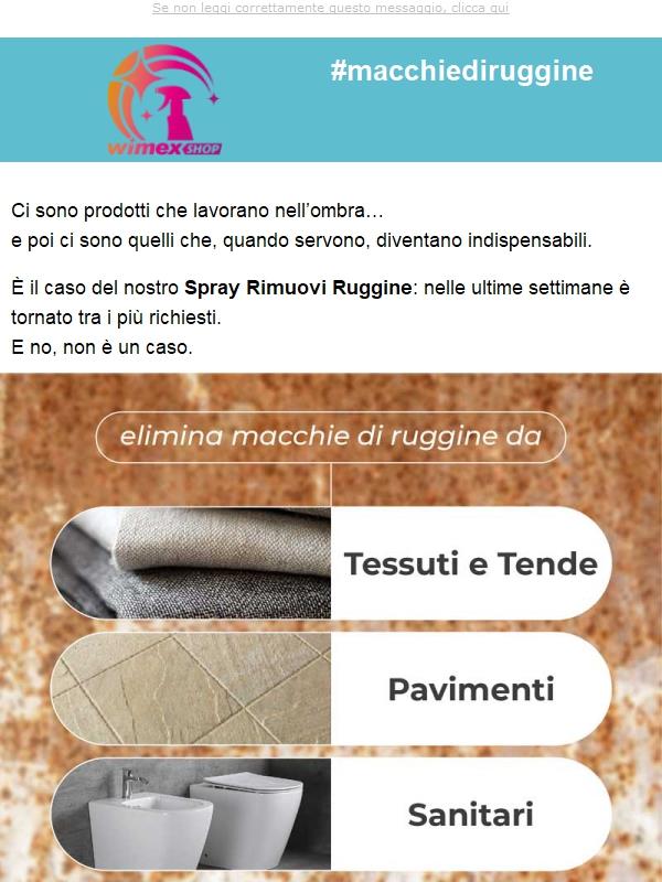 Macchie di ruggine? Non aspettare.