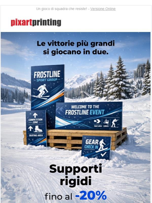 Supporti rigidi fino al -20%: vinciamo insieme!
